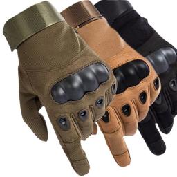 Luvas táticas de dedos longos, Design de forças especiais, Concha macia, Luvas de lona para esportes de fãs, Escalada e motocicleta - Image 1