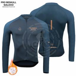 Calças de ciclismo de velo térmico para homens, roupas de bicicleta de manga comprida, camisa de bicicleta quente, uniforme, inverno - Image 5