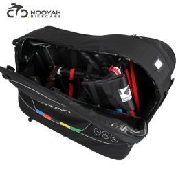NOOYAH Bolsa de Viagem para Bicicleta, Bolsa de Transporte para Bicicleta de Estrada, para Voos Aéreos, Sem Necessidade de Viajar no Guidão, Caixa de Acessórios de Bicicleta - Image 3