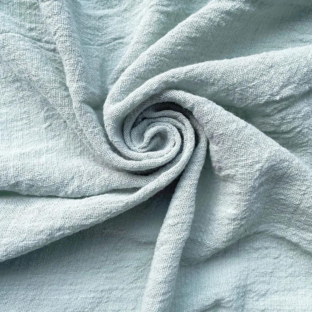 45x125cm colorido fino linho algodão crepe slub enrugado sluby tecido orgânico natural linho cambric diy costura acessório de roupas - Image 1