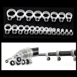 14/22Pcs Silicone Pesca Rod Guia Fio Anel de Cerâmica Dica Repair Kit Linha Guias Rod Anel E Fio Loop 3.7mm Diâmetro Interno - Image 1