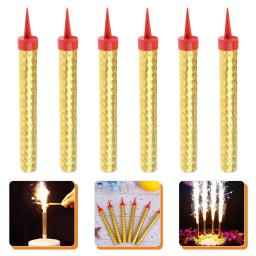 King Of Sparklers-Velas espumantes embrulhadas douradas, vela para aniversário, casamento, aniversário, festa de halloween, pacote de 6 - Image 1