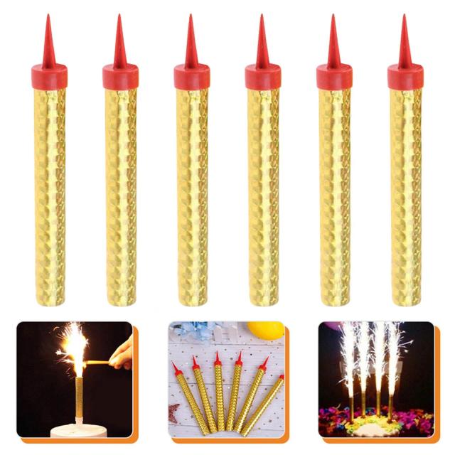 Velas Espumantes Douradas King Of Sparklers para Aniversários e Festas - Pacote com 6 Unidades