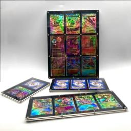 Pokémon Transparente Jogo Coleção Cartões, Material Acrílico, Borda Preta, Carrinho de Exposição, Anime Clássicos, Presente Toy - Image 1