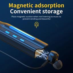 10000mah 10000 horas de reprodução sem fio bluetooth fones de ouvido magnético esportes correndo fone neckband esporte redução ruído - Image 5