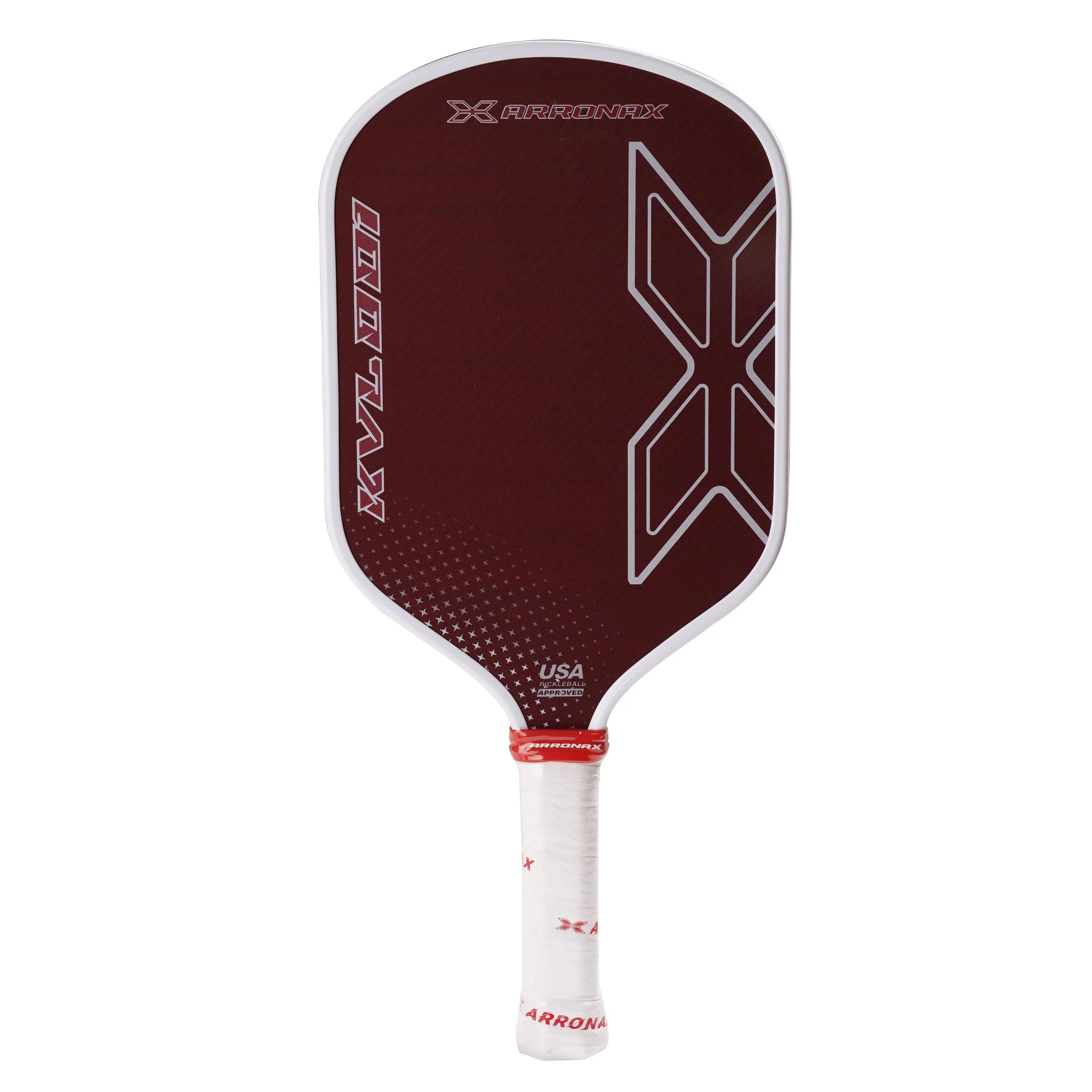 Unibody Raw Red Aramid Fiber Pickleball Paddle, USAPA Aprovado, termoformado, Spin Textured Surface, Borda de espuma - Image 1