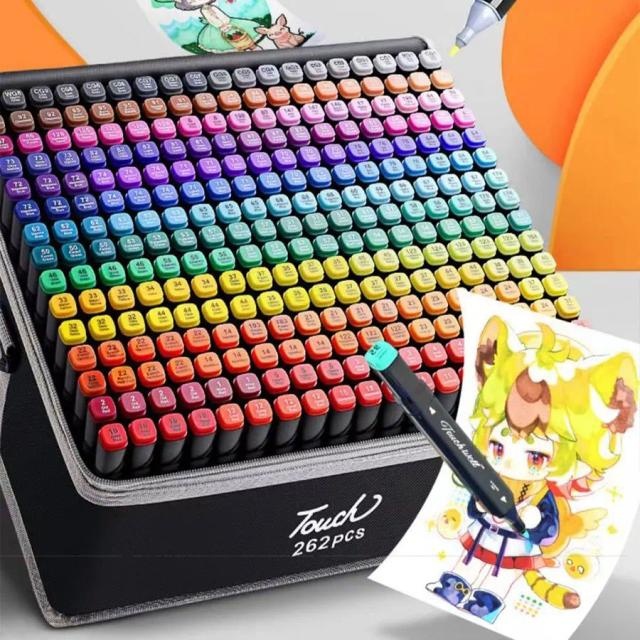 24-262 cores marcadores escova canetas conjunto pintura desenho mangá iluminador material de arte escolar para artista papelaria coreano