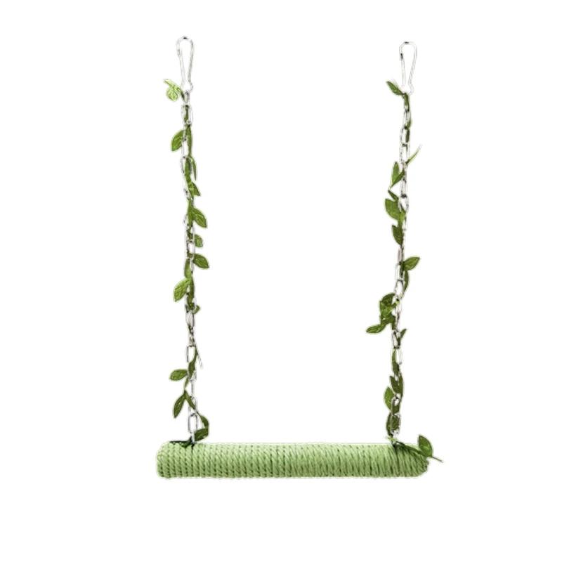 Gaiola para animais estimação, suporte para poleiro, balanço, papagaios, brinquedo pendurado, gaiola corda - Image 1