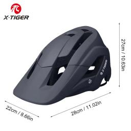 X-TIGER mtb capacete de bicicleta ultraleve dos homens mountain bike capacete equitação corrida esportes ao ar livre ciclismo boné segurança com borda adulto - Image 2