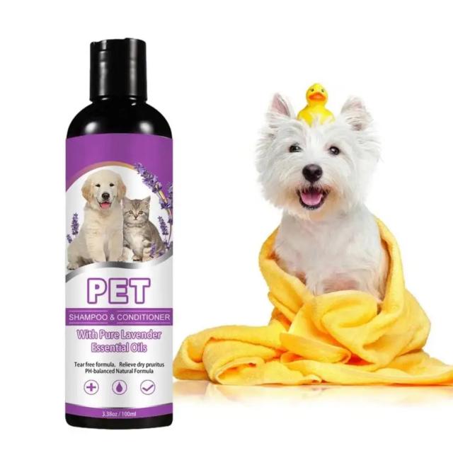 Shampoo Calmante e Hidratante para Cães com Plantas Naturais para Pelagem Macia e Brilhante