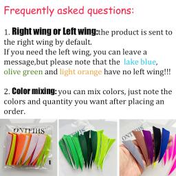 Asa Direita Fletching Seta Penas, Escudo Cortado, Caça Fletches, Tiro com Arco Acessórios DIY, 3 Polegadas, 50 Pcs - Image 6