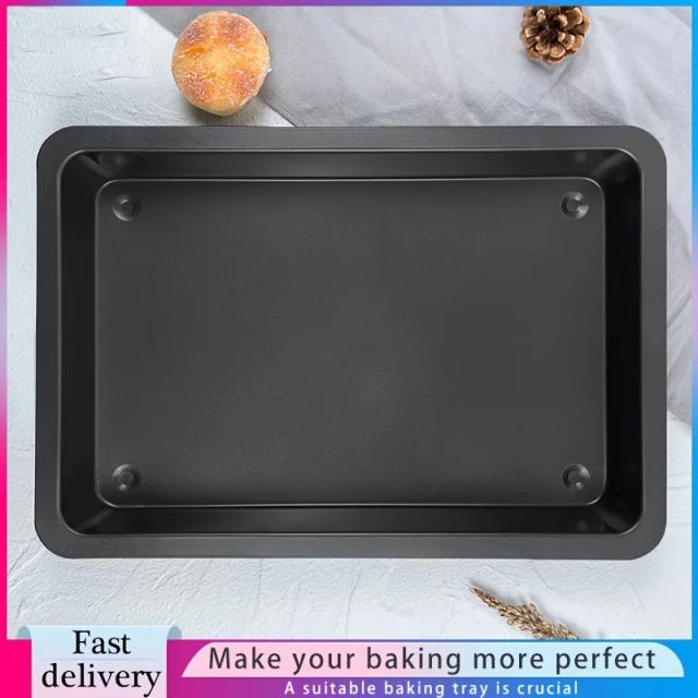 Bandeja Retangular de Cozimento Preta de 61,16 cm - Ideal para Assar Bolos e Pães, Prática e Fácil de Limpar