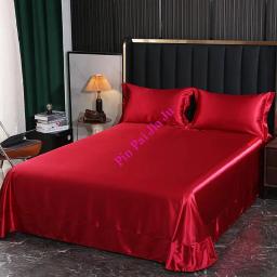 Lençol de cama liso acetinado, lençóis simples Queen King, 2 fronhas, 1,8 m, 2,0 m, S, Luxo, Novo - Image 5