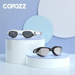 Copozz mulheres homens adultos hd anti-nevoeiro proteção uv óculos de natação esporte aquático mergulho óculos de natação com caixa portátil conjunto - Image 2