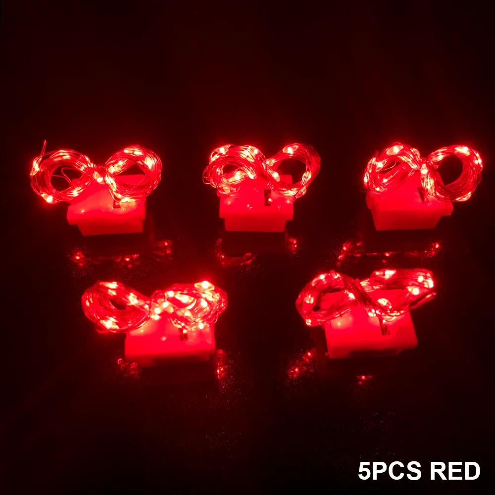 Inteligente FlashingRestaurant luzes rápidas e lentas com bateria de 3 botões, luzes LED string, decoração para o Natal, festa de casamento, 5pcs - Image 1