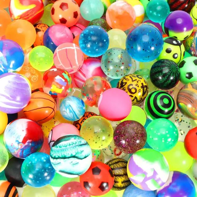 Bolas Bouncy Borracha Coloridas 27mm 30 Peças