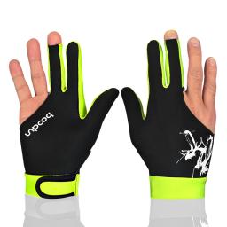 Luvas de bilhar com adesivos de elasticidade, mão esquerda, snooker de três dedos, antiderrapante, treinamento de sucinta, acessórios, 1pc - Image 3