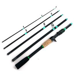Vara de pesca isca de arremesso peso 3.5-14g carbono duro 4/5 seções portátil viagem surf pólo ml ação com alça eva - Image 3