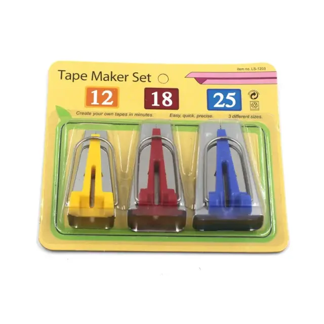 Kit de Ferramentas para Costura e Patchwork com Diferentes Larguras de Tecido Viés de 6mm a 25mm