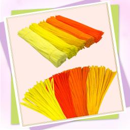 Pipe Cleaners Chenille Hastes, Suprimentos Artesanais Em Massa para DIY Arte e Artesanato Projetos, 5 Cores Amarelas Sortidas, 250 Pcs - Image 5