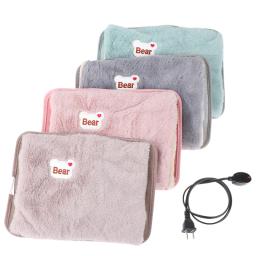 Saco de água quente elétrico recarregável Aquecedor de mão bonito Pele de coelho de segurança Garrafa reutilizável Pacote de calor 1 conjunto - Image 1