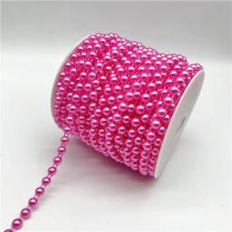 2yards 6mm Half Round Pearl Beads Cadeia Garland Flores Acrílico Beads Para Decoração Do Casamento DIY Jóias Acessórios - Image 6