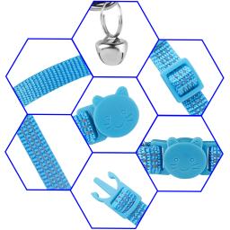 Ajustável Nylon Cat Tag Collar, Nome personalizado, ID personalizada, Bell Pet Products, Pequeno Breakaway rápido, Unisex Kitten Supplies, Tag Cat - Image 3