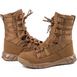 Bota de combate verde deserto marrom bota leve botas de treinamento botas de caminhada para homem botas táticas bota masculina - Image 2