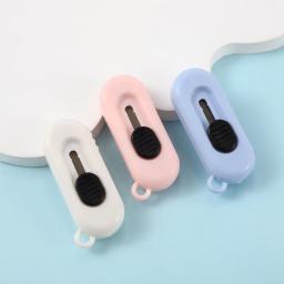 Kawaii Mini Bolso Utility Faca com Chaveiro Buraco, Express Box Cortador De Papel, Arte Artesanato Abridor de Embrulho, Escritório e Papelaria Escola - Image 3