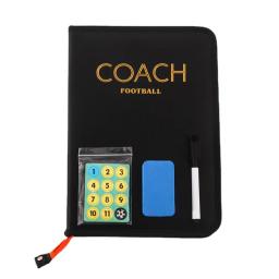 Board treinador tático dobrável com caneta prancheta, zíper magnético, futebol, estratégia - Image 4