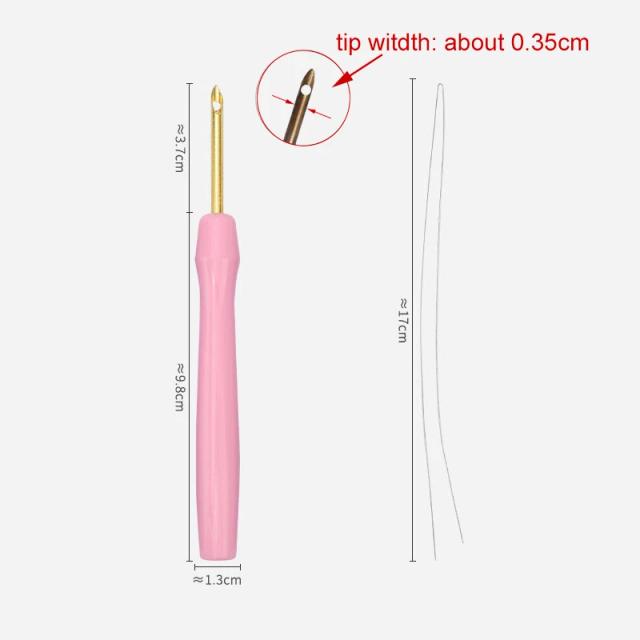 Kit de Bordado Ajustável com Punch Agulha, Tecido de Algodão e Caneta Mágica para DIY e Artesanato