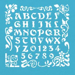 Estênceis artísticos foscos de letras de metal, alfabeto e número da A a Z, modelo de estêncil de videira para pintura, gravação em queima de madeira - Image 4