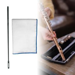 Flauta limpeza haste e pano conjunto, prático limpando ferramenta, limpeza vara para estudantes e estudantes - Image 3