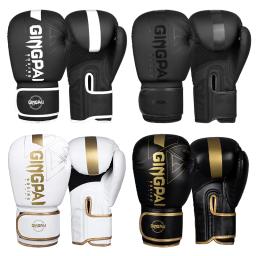 Luvas De Boxe De Couro PU Para Adultos, Sandbag Profissional De Kickboxing, Equipamento De Treinamento, Muay Thai MMA, 8 oz, 10 oz, 12 oz, 14oz - Image 3