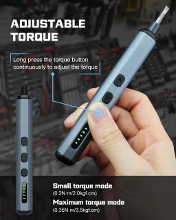 Mini Precision Electric Screwdriver Set, Power Repair Tool, 64 Magnetic Torx, Phillips Drill Bits, 5 Torque Settings, 68 em 1 - Image 1