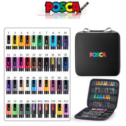 Caso Organizador Posca Marcador ou Saco De Armazenamento, Conjunto De Marcadores De Caneta, Bolsa Dobrável Para Pincéis De Pintura, Lápis De Cor, Mark-Pen, 72 Buracos - Image 1