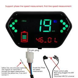 Display LCD para bicicleta elétrica, velocímetro, computador ciclismo, bateria Status Indicator, preto - Image 4