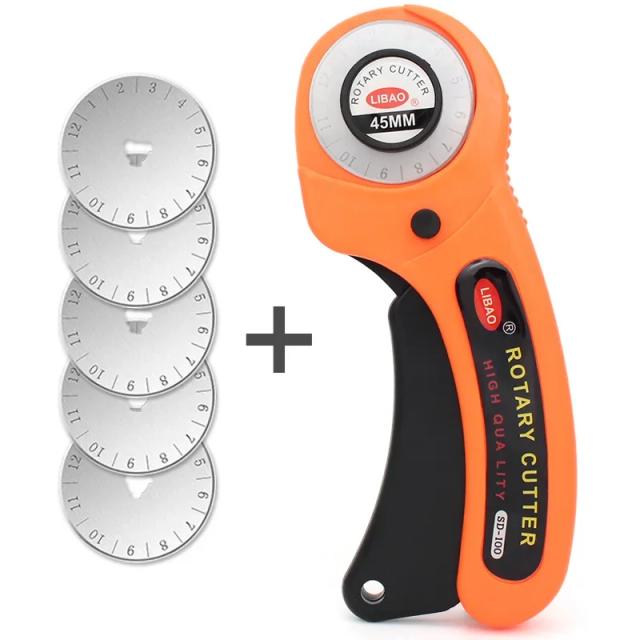 Cortador Rotativo Multifuncional para Tecidos, Papéis e Costura - Ferramenta Ideal para DIY e Confecção de Roupas.