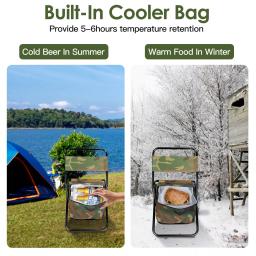 Mochila dobrável com encosto, cadeira portátil para acampar, caçar, pescar - Image 5