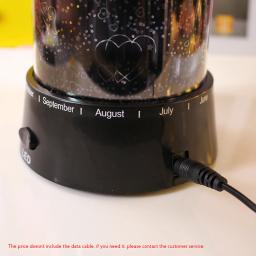 Fantasia romântico céu estrelado luzes led estrela girando luz da noite projetor feliz aniversário lua sono crianças bebê lâmpada bateria - Image 6