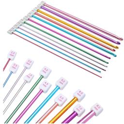 Ganchos De Crochet Tunisinos E Afegãos, Agulhas De Tricô De Alumínio, Gancho Multicolor, Multicolor, 11 Tamanhos, 2 - 8 mm - Image 1