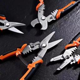 Alicate eletricista profissional, Ferramenta Stripper Wire, Cortadores de fio, Multitool Copper Pipe Crimping Alicate, Ferramentas manuais - Image 2