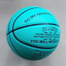 Bola de couro de basquete, gravado, presentes para o filho com a meu filho Palavras, tamanho padrão 7, aniversário, 1pc - Image 4