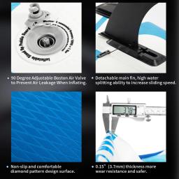 Inflável Stand Up Paddle Board Non-Slip Surf Board com Bomba de Ar Carry Bag Leash Standing Boat Surfboard para Jovens Adulto - Image 6