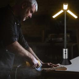 KDULIT Dobrável Luz de Acampamento Lanterna Telescópica Portátil Recarregável Lanterna LED Luz de Barraca de Trabalho ao Ar Livre com Base de Suporte - Image 6