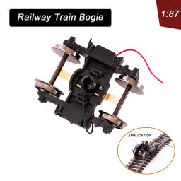 Trem Ferroviário Bogie Montagem DIY Chassis, Acessórios Integrados, Metal e Brinquedos De Plástico, Modelo Refit Acessórios, HO Escala, 1:87 - Image 1