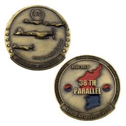 Moeda de Medalha Militar Paralela, Moeda de Desafio da Guerra Coreana, Vintage, Metal, 1950-1953, 38ª, Presente da Coleção, 5 peças por conjunto - Image 2