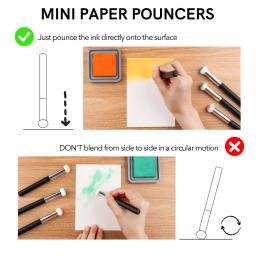 Ofertas de pacote 7-16 pçs mini pouncers de papel aplicadores de esponja de tinta macia para diy scrapbooking aquarelas projeto de tinta facilmente artesanato - Image 6