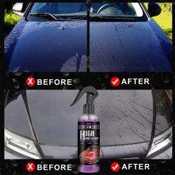 Revestimento cerâmico Fortify Car Wax Polish Spray, hidrofóbico, intenso, brilho brilhante, vidro, rodas, pintura, selante, detalhe, 3 em 1 - Image 4