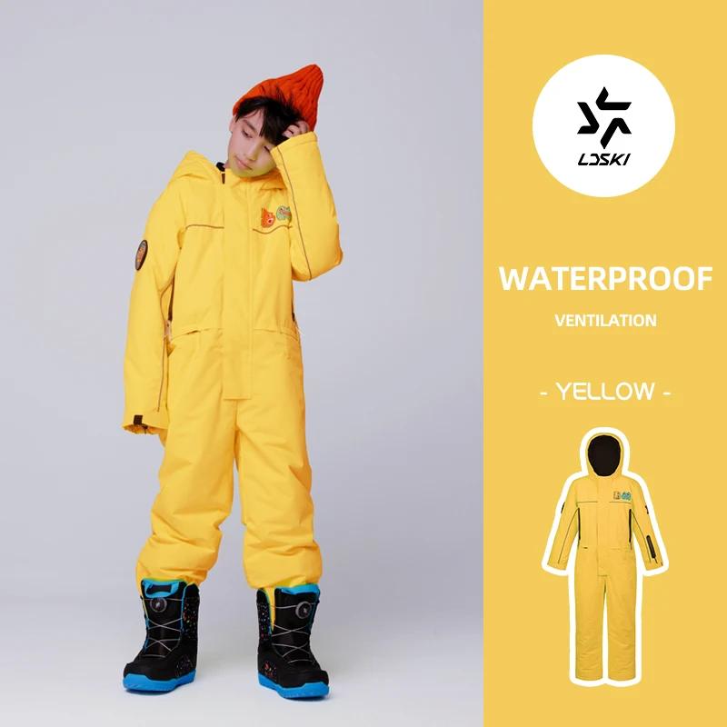 LDSKI Crianças Ski Suit Crianças Waterproof Windproof Thermal Snow Clothing Set Snowboarding Inverno Warm Boy Girl One Piece Ski Suit - Image 1
